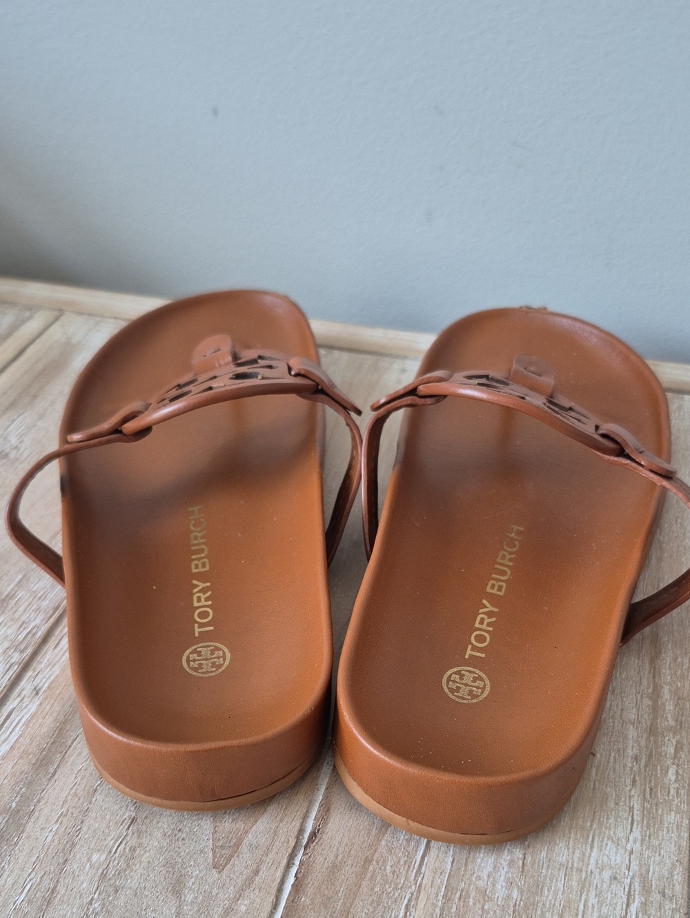 Tory Burch Cloud Miller Sandals Bourbon Miele Size 7 - Picture 6 of 12